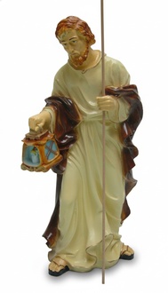 Decorarive sculpture designed as holy shepherd with a lamp 87cm