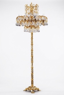 Floor lamp living room luxury reading arm bedroom crystal classic