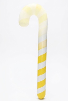 Decorative figure designed as colorful yellow white lollipop 146cm