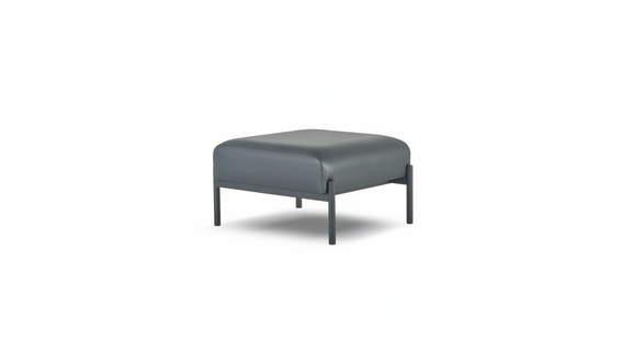 Rectangular Leather Stool Modern Black Hallway Entrance Office Furniture Office