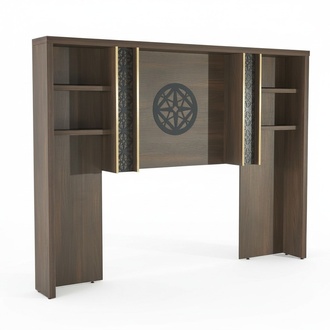 Office Room Cabinet Shelves Bookshelf Modern Design Brown Solid Color