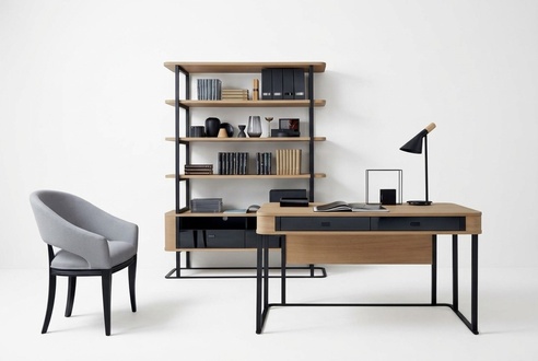 Home office desk furnishings complete office bookshelf office set
