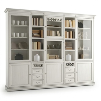 Study room furniture office bookcase wooden bookcase with drawers design