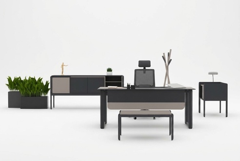 Home Office Set Desk Office Cabinet Chest of Drawers Coffee Table Anthracite