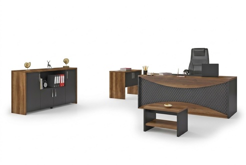 Study wooden furniture office set desk filing cabinet coffee table