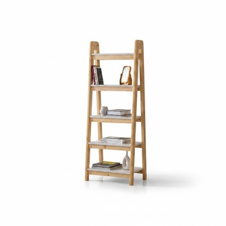 Stylish beige bookshelf designer filing cabinet living room furniture