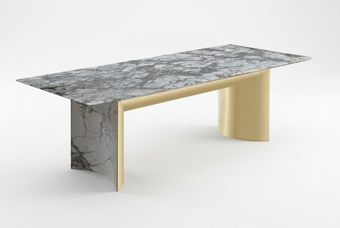 Stylish faux marble dining table large dining table, new table dining room furniture
