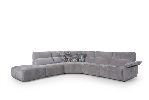 Stylish Gray Corner Sofa L Shape Living Room Designer Couch Luxury Sofas