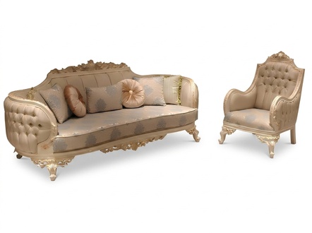 Stylish Luxurious 3 Seater Sofa Living Room Armchair Fine Furniture
