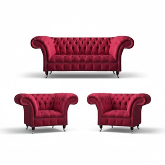 Stylish Pink Chesterfield Sofas Elegant Sofa Set Living Room Furniture