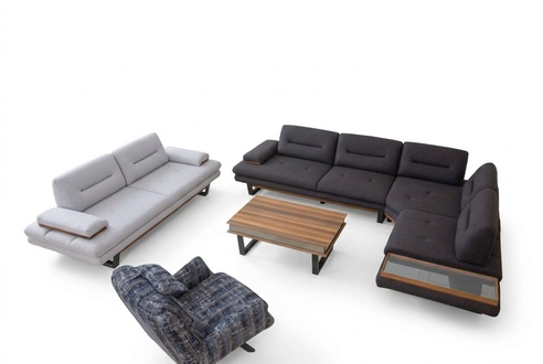 Stylish set of living room modern sofa set corner set 3-piece couches