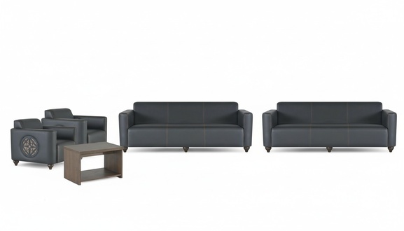 Stylish home office furniture designer 2x 3-seater sofas 2x armchairs coffee table