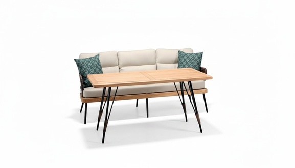 Sofa set 3-seater coffee table sofas three-seater rattan luxury modern 2-piece