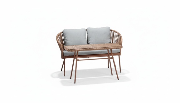 Sofa Set 3-Seater Coffee Table Sofas Three-Seater Fabric Table Luxury Modern