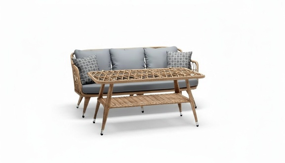 Sofa set 3-seater coffee table sofas three-seater rattan luxury garden furniture