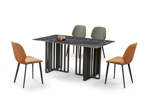 Table, chair, dining room furniture, armchair, set, set, group of tables, 5 pieces. Seat new.