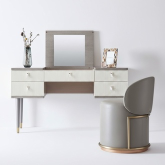 Dressing Table + Stool Classic Console Mirror Dressing Table Bedroom Stool Set