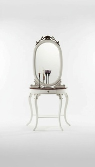 Table Classic Console Mirror Dressing Table Bedroom Set 2pcs.
