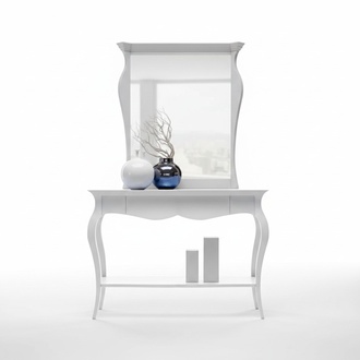 Table Classic Console Mirror White Dressing Table Bedroom