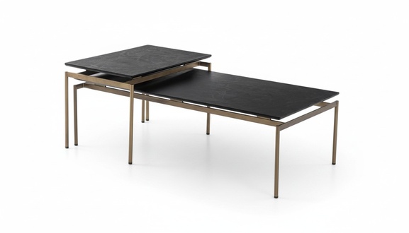 Table coffee table lounge table side table coffee table 2-piece set