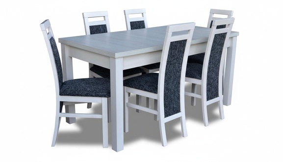 Table Dining Room Set Dining Table Chair Set 7pcs Leather Wood Reclining Chairs New