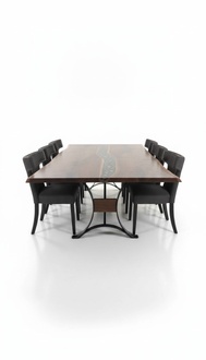 table dining table tables epoxy resin epoxy waterfall real wood solid furniture