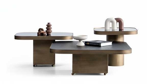 Table set coffee table + 2 side tables in a 3-piece set living room table