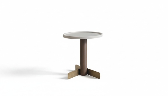 Side Table Living Room Furniture Designer Brown Stylish Wooden Table