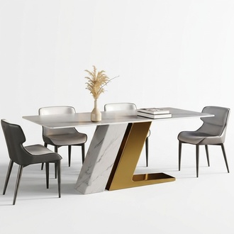 Tables Design Table Luxury Marble Imitation Furniture Dining Room Tables Modern Gold
