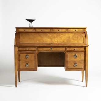 Tables Desk Office Table Precious Wood Baroque Rococo Antique Style Furniture Furniture