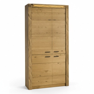 Modern style made of real wooden massive sideboard with 4-swing doors, model - F – 2D L,P