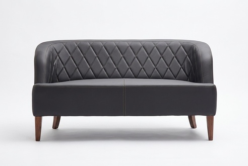 Textile 2-Seater Sofa Leather Upholstered Sofas Design Luxury Office Furniture
