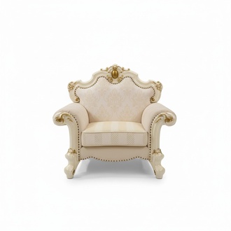 Baroque style made of real wooden living room massive armchair