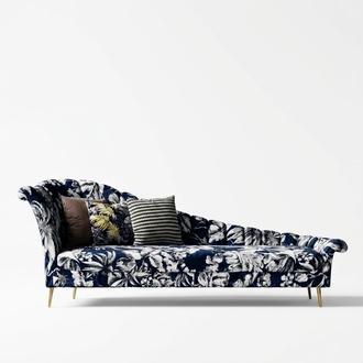 Textile Chaise Lounge Couch Upholstery Lounger Sofa Relax Chaise Lounge Club Furniture New
