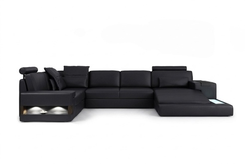 Textile fabric sofa couch upholstered living landscape design sofas corner sofa USB LED