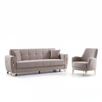 Textile sofa luxury design sofa set 3+1 seat complete living room furniture