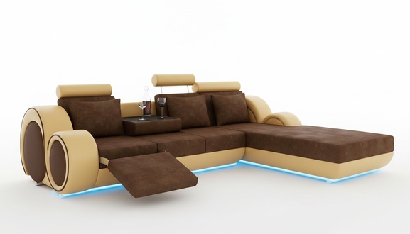 TEXTILE SOFA SET CORNER COUCH USB Custom Manufacturing LIVING LANDSCAPE SOFA SET