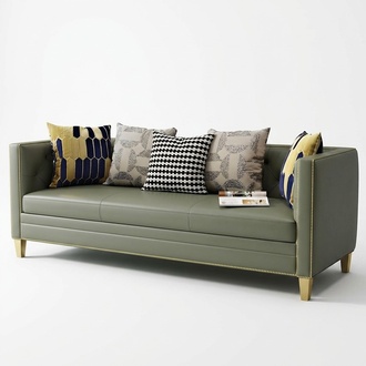 Three Seater Couch Upholstery Design Sofa Seat Sofas Room Blue Chesterfield Leather