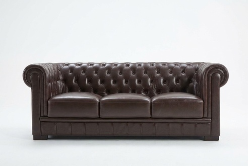 Three seater couch upholstered design sofa Modern three seater sofas chesterfield brown