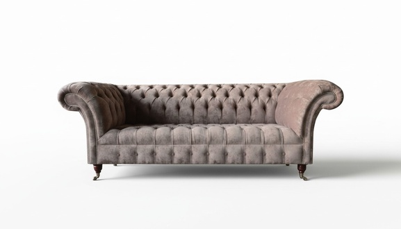 Three-Seater Couch Upholstered Design Sofa Modern 3-Seater Sofa Room Furniture 255cm Seat