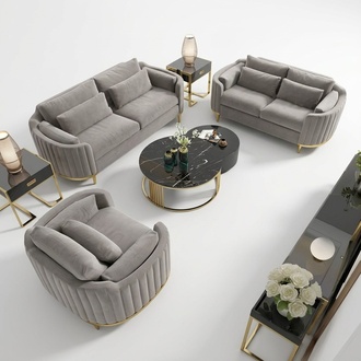 Three Seater Couch Upholstery Design Sofa 3 Seat Sofas Room Gray Chesterfield New