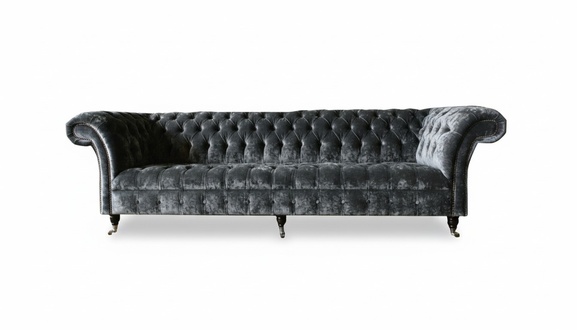 Three-seater couch upholstered design sofa modern 4-seater living room furniture 240cm seating