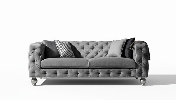 Three Seater Fabric Living Room Grey Design Sofa Sofas Velvet xxl big Cushions Couches