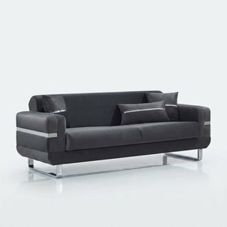 Three-seater fabric sofa luxury upholstered sofa 3-seater gray sofas