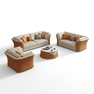 Three Seater Italian Style Furniture Sofa 3 Seater Modern Sofa Leather Sofa Couch
