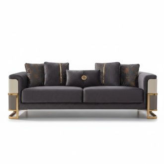 Three-seater sofa fabric sofa upholstered couch purple luxury sofas