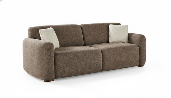 Three-seater sofa living room design furnishing 230cm textile 3-seater