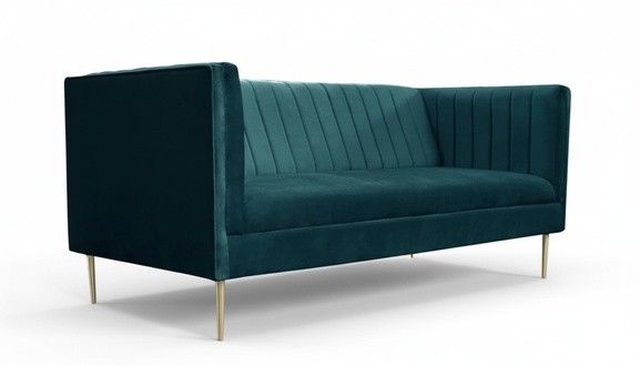 Three Seater Sofa Green Fabric Living Room Design Couches Upholstery Sofas Seating Furniture New