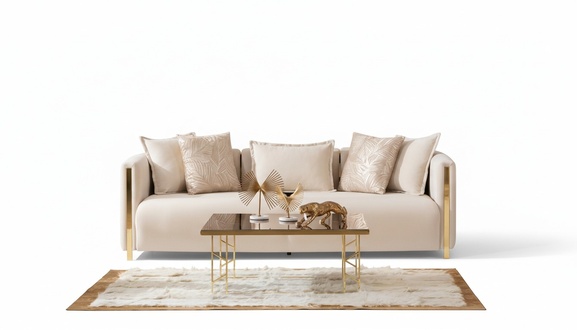 Three seater sofas upholstery luxury furniture modern sofa 3 seater textile couch 245cm
