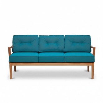 Turquoise three-seater bench dining room bench freestanding benches ottoman